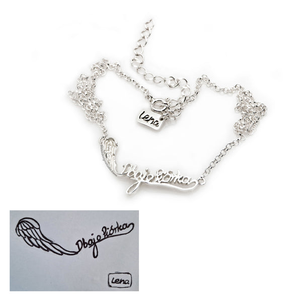 NASZYJNIK Z RYSUNKU MAMY - PREZENT KOMUNIJNY