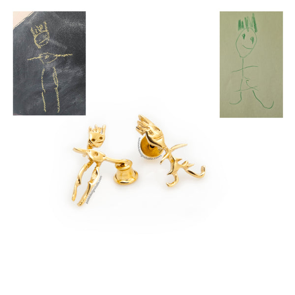 KOLCZYKI Z RYSUNKU DZIECKA - MAMA W DWÓCH ODSŁONACH