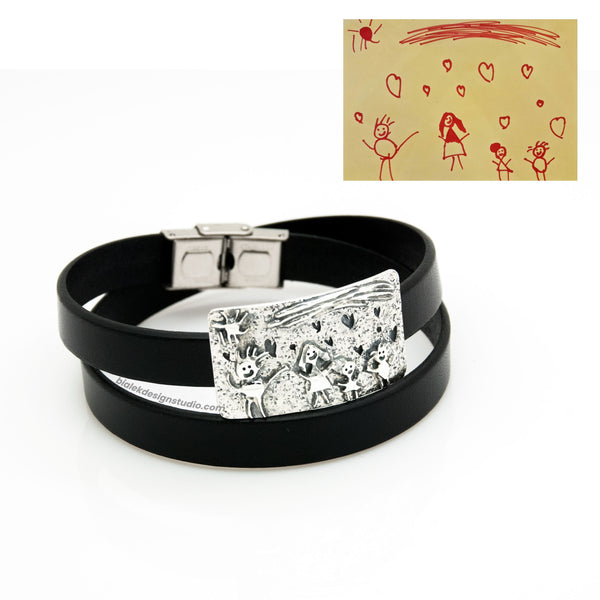 BRANSOLETKA Z RYSUNKU DZIECKA - DESZCZ ❤❤❤