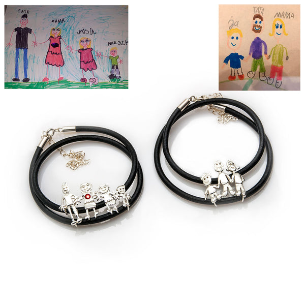 BRANSOLETKI Z RYSUNKU DZIECKA - DLA SYNOWEJ I CÓRKI