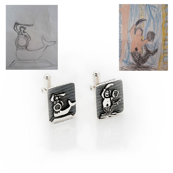 SPINKI DO MANKIETÓW Z RYSUNKU DZIECKA - SYRENKI 🧜♀️🧜♀️