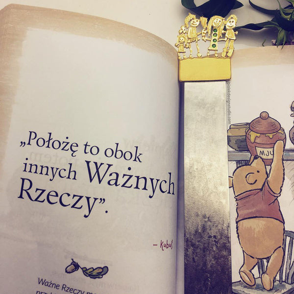 CUSTOM  BOOKMARK FROM CHILD'S DRAWING - A DIOPSIDE BUTTONS