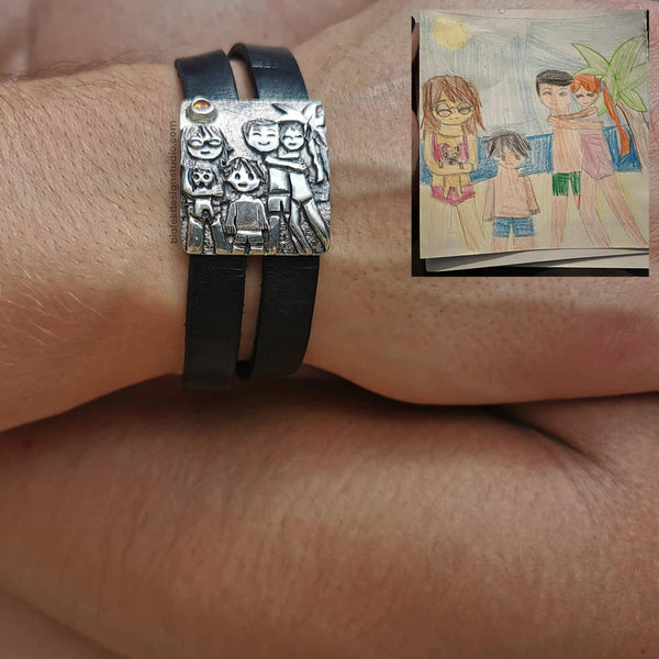 BRANSOLETKA Z RYSUNKU DZIECKA - ZANZIBAR Z CYTRYNOWYM SŁOŃCEM