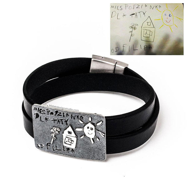 CUSTOM BRACELET FROM CHILD'S DRAWING - THE SURPRISE FOR PHILIP'S DAD